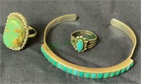 Jewelry - southwest style rings, bracelet. One