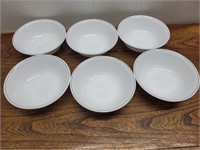 6 Corelle Cereal Bowls 6 1/4inAx1 3/4inH