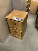 2 Drawer Oak Legal Size Wood File Cabinet