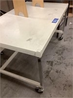 Metal Table On Rollers 48"x30"