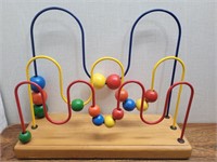 Wire-Wooden Colorful Balls Childrens Learning Toy