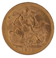 1908 King Edward VII Gold Sovereign