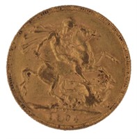 1904 King Edward VII Brittish Gold Sovereign