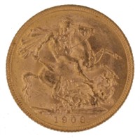 1908 King Edward VII Brittish Gold Sovereign