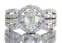 18kt White Gold 2.04 ct Oval Diamond Ring