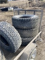 Set of 4 35x12.50R17LT Tires (1 Needs Patch)