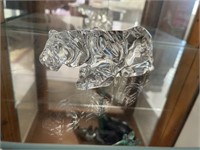 L - Baccarat Crystal Tiger Figurine