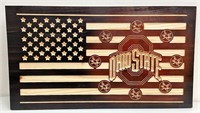 Handmade OSU/ American Flag Wooden Board