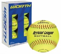 Worth Official League Softballs ~ Pack of 6