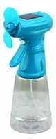 Solar Spray Bottle Misting Fan ~ Blue