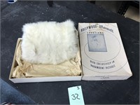 White Mink Muff in a Hollywood Maxwell Box