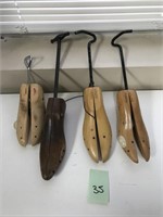 4, Vtg. Wooden Shoe Stretchers