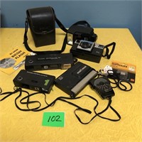 Vintage Camera Lot with Ricoh Flash