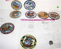Eight (8) PA Game Commission Patches, One (1) Pin