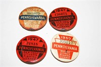 Four (4) PA Fishing Licenses 1944, 1947, 1950