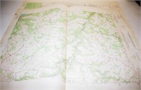 Eight (8) Topography Maps, Unframed Print