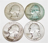 Four (4) Silver Quarters