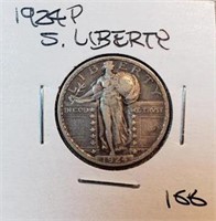 1924P Standing Liberty Quarter VF+