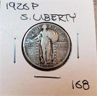 1926P Standing Liberty Quarter F+