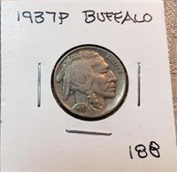 1937P Buffalo Nickel XF