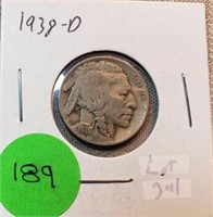 1938D Buffalo Nickel XF
