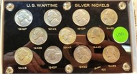 All 11 Jefferson Silver War Nickels 1942-1945 MS65