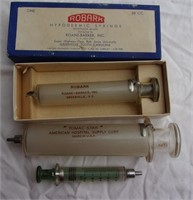 3 Vintage Hypodermic Syringe