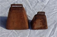 2 Sheep or Cow Bells 2 1/2" & 3 1/2"