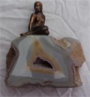 Polished Agate with Statue
