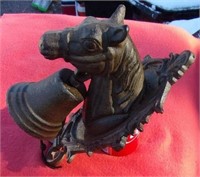 Horse Head Bell Cast Iron 10"