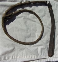 Hand Braided Leather Whip 49" Long