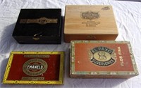 4 Vintage Cigar Boxes
