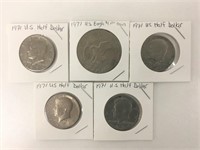 5 - 1971 USA Half Dollar & Dollar Coins