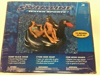 New Swingline Giant Black Inflatable Swan