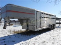 1995 Kiefer Built Aluminum Livestock Trailer