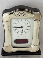 Desck Clock with Sterling Silver Front Frame