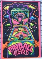 1973 Pinball Wizard Black Light  Psychodelic Poste