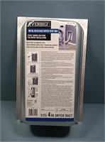 Metal recessed dryer vent box