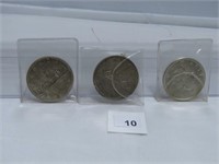 TRAY: 1960,1962, 1965 SILVER DOLLARS