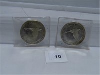 2- 1967 SILVER DOLLARS