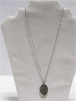 STERLING SILVER LOCKET ON 18" STERLING CHAIN