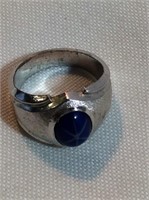 Size 8 ring with star stone