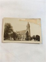 Photo postcard  catholic church school Iowa