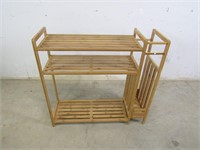 Bamboo Wood Office Organizer Shelf