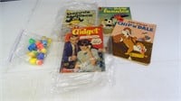 (4) Vintage Kid's Comics & Plastic Toy Characters