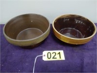 2 Old Crock Bowls