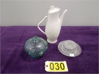 Canonsburg Coffee Pot and 2 Covered Pieces