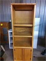 Wood cabinet with adjustable shelve. 24x72x17