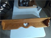 Solid Oak hanging shelf 42"