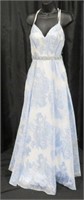 Clarisse 3704 Size 6 Frost Blue Print